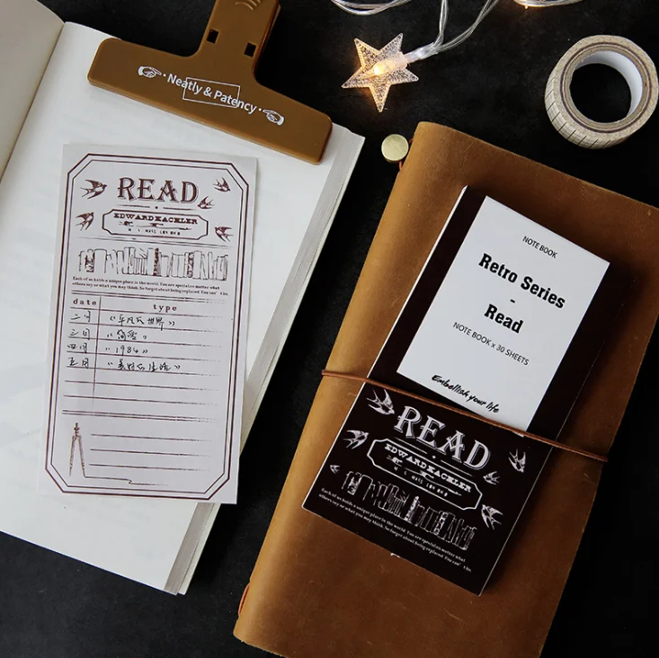 

1Set Memo Pads Sticky Notes Vintage Coffee travel Paper Notepad diary Scrapbooking Stickers Office School stationery Notepads