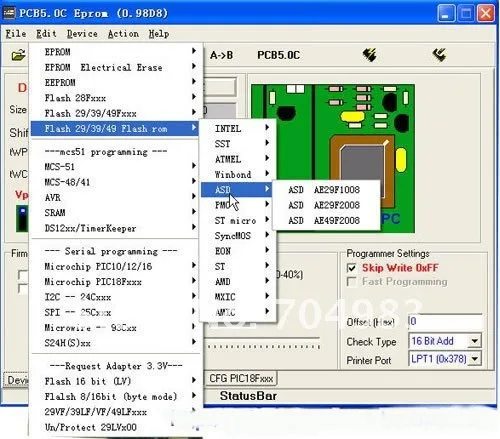 SPI 25xx PCB5.0T-2013 Виллем программатор EPROM, BIOS009 PIC, поддержка 0.98d12, продвижение клип PLCC32 + SOIC 8-контактный адаптер