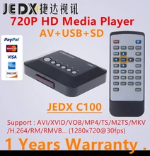 JEDX C100 Multimedia player Mini HD 720P HDD Media Player TV box Support AV output 1280