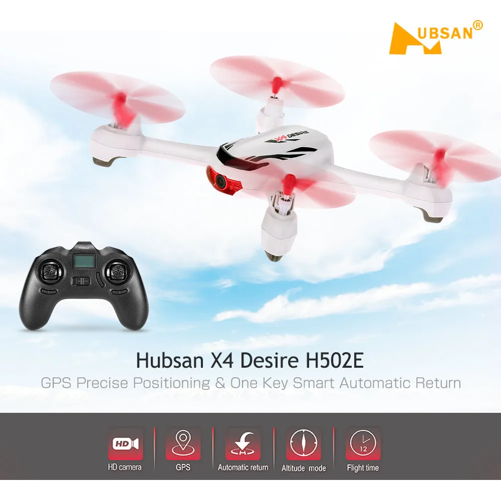 Hubsan X4 H502E с разрешением 720 P HD Камера gps высота режим RC горючего вертолет RTF переключатель режима один ключ возвращение к дому