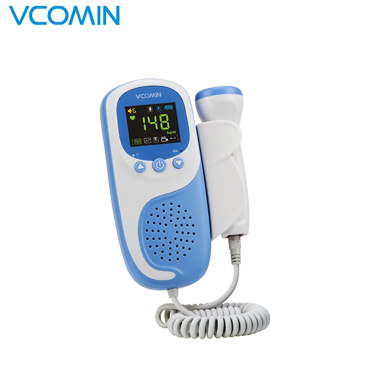  Vcomin Fetal Doppler hand-hold Pocket portable sound Baby heart pregnancy Ultrasound fetal doppler 