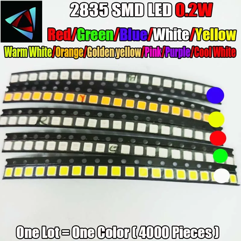 4000 шт. 2835 0 2 Вт SMD Led 10 значений
