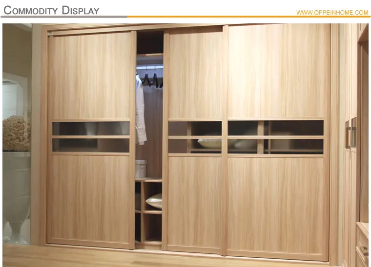 OPPEIN Sliding Door Wardrobe with Glass