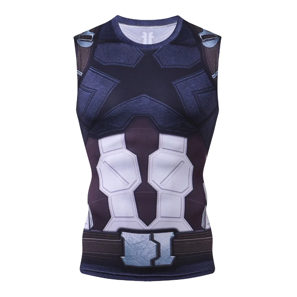 

2018 3D Captain America Tank Top Men G ym Crossfit Fitness Clothing Brand Bodybuilding Singlets Sportswear Muscle Vest Tanktop
