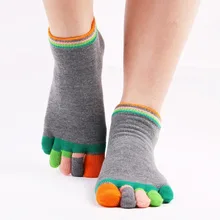 Красочные на пять пальцев пальцы фитнес спортивный носок полный фиксатор стопы для упражнений Йога носки нескользящие полный носок носки с захватами для танцев балет Новинка
