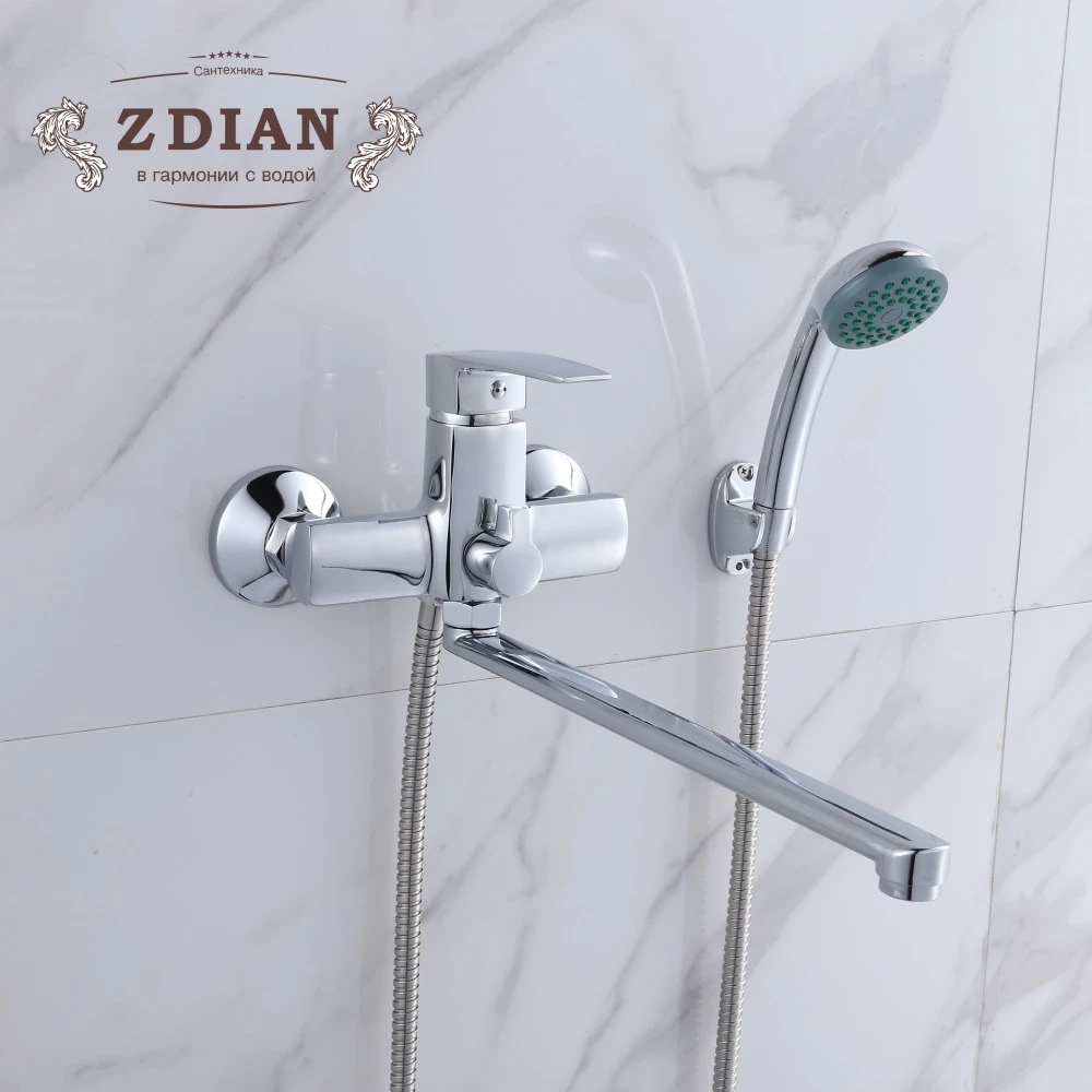 

Bathtub mixer Hot and cold water Bathroom Mixer long nose outlet shower faucet Classic shower faucet Long trunk bathroom