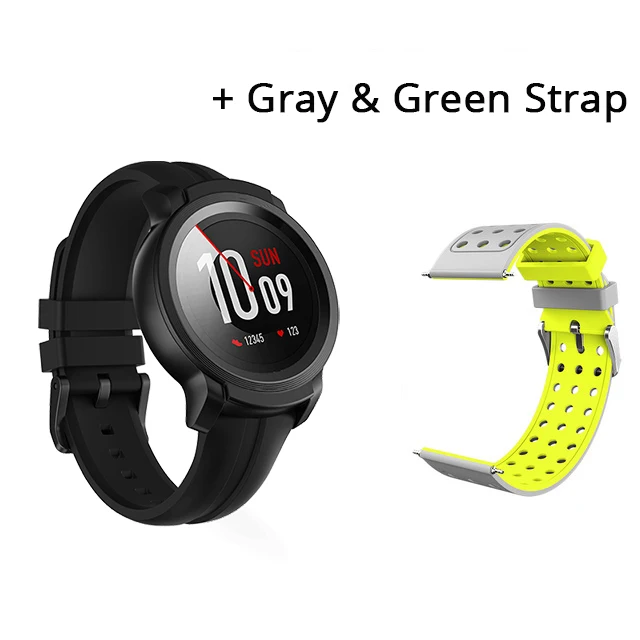 Оригинальные новые Смарт-часы Ticwatch E2, gps часы, Strava, одежда OS от Google 5ATM, водонепроницаемые, 24 часа, монитор сердечного ритма, умные часы для мужчин - Цвет: E2 add gray strap