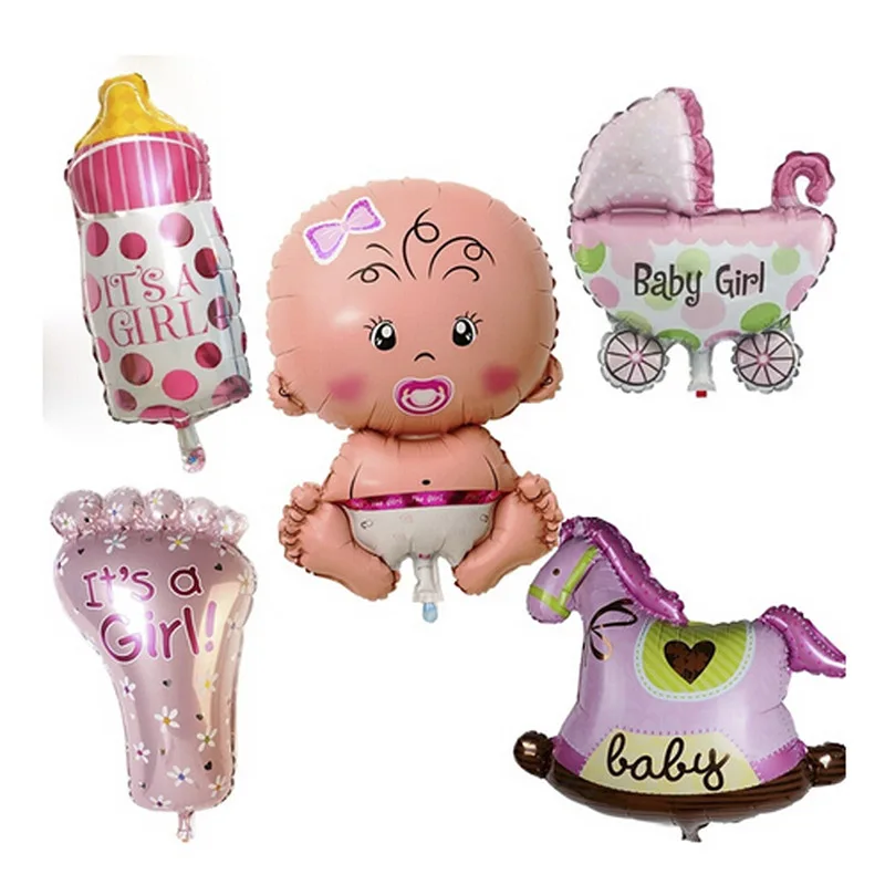 Мальчик или девушка с воздушными шарами Мультяшные игрушки для дня рождения игрушки подарок Babyshower гелиевые воздушные шары украшения Дети Декор поставки - Цвет: 2