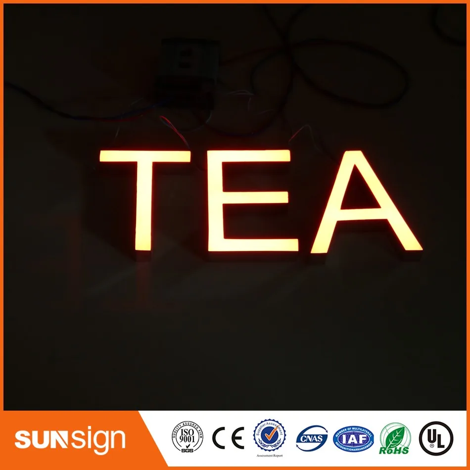 

Wholesale mirror stainless steel epoxy resin LED channel letter sign