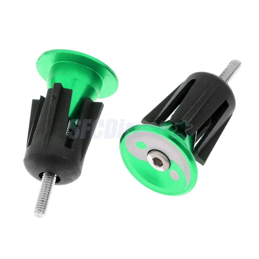 1 Pair Aluminum Alloy Bike Handlebar End Plugs Mountain Road Bicycle Cycling Handle Bar Grips Caps Stoppers 
