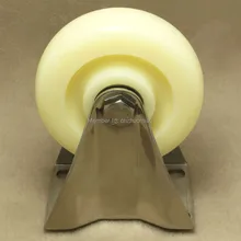 1PCS 4″ stainless steel 304 industrial caster nylon wheel