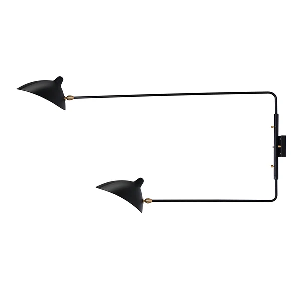 LP285 W-2 Designer Serge mouille two arm rotating wall lights in livingroom and bedroom free shipping LP285 W-2 Designer Serge mouille two arm rotating wall lights in livingroom and bedroom free shipping