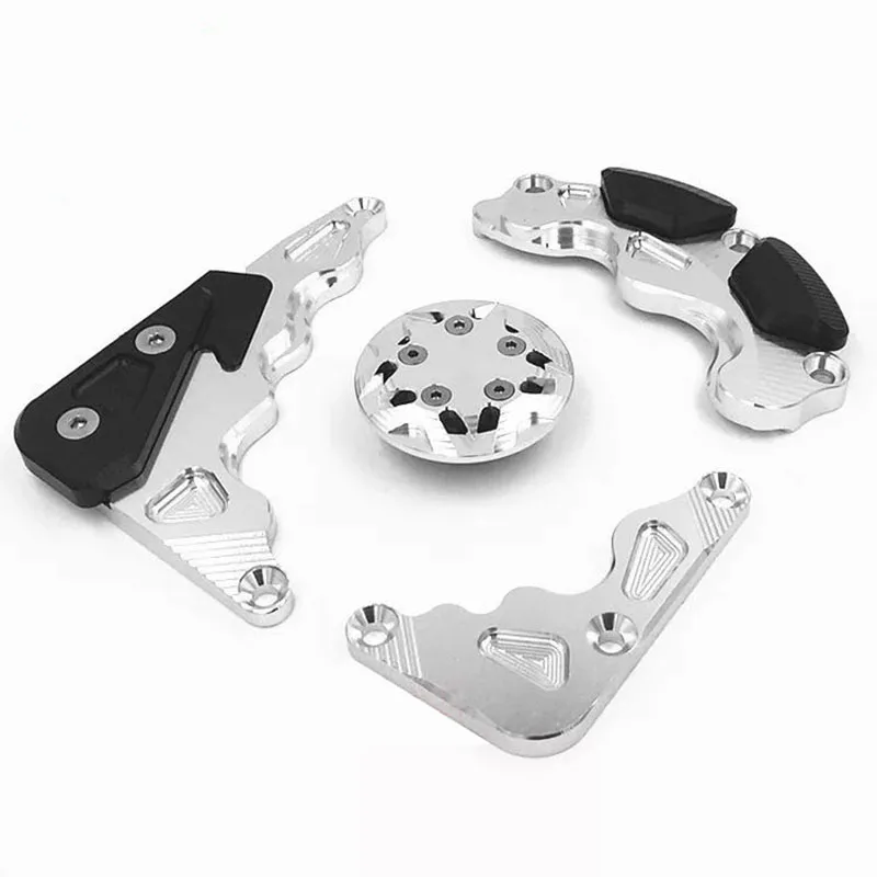 Silver Аксессуары для мотоциклов защита двигателя Ползунки Крушение двигателя обтекатель защитный чехол протектор чехол для Benelli 600 BN600 BJ600 - Цвет: Silver