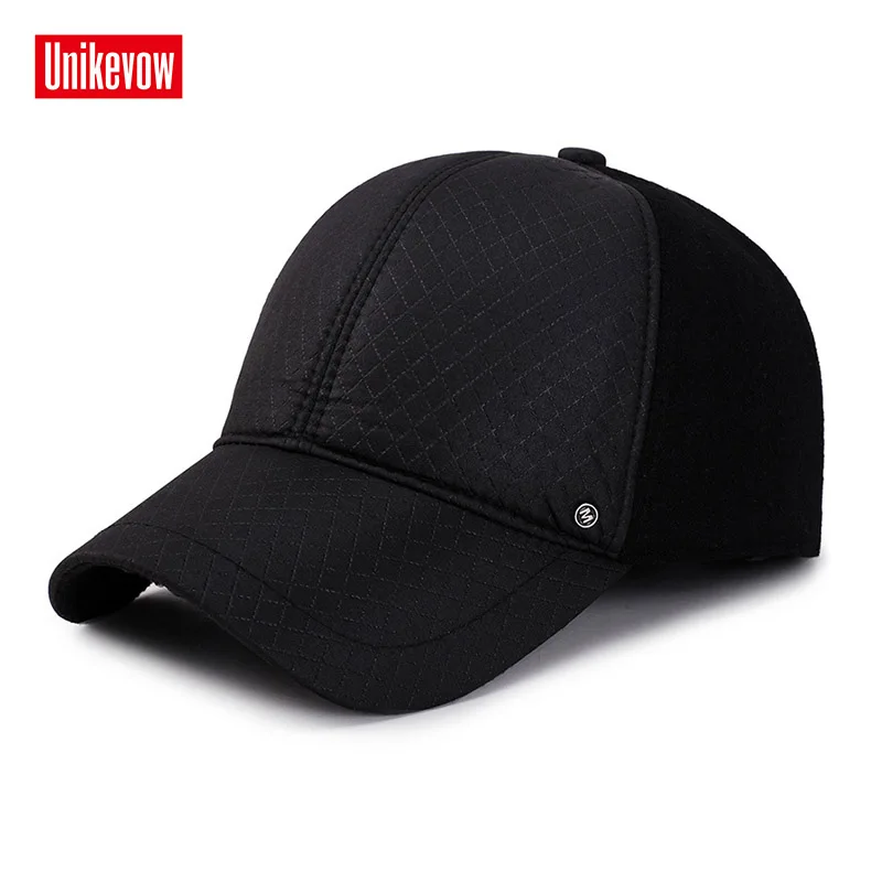 Спортивные зимние бейсболки с ушками UNIKEVOW Новое поступление логотипом M