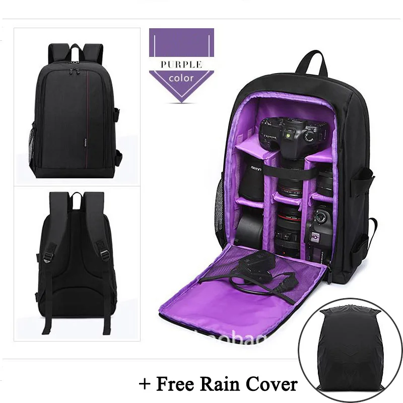 

Waterproof Camera Backpack Video Digital DSLR Multi-functional Bag Case for Canon EOS 60D 70D 600D 700D 7D Mark III 2 77D
