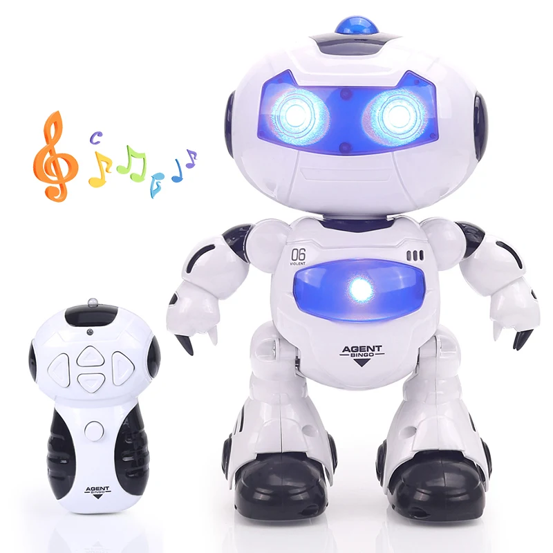 

Electric RC Control Lamp Head Swings Robot Singing Lighting Dancing Walking Cute Cool Humanoid Remote Control Toys For Boys Gift