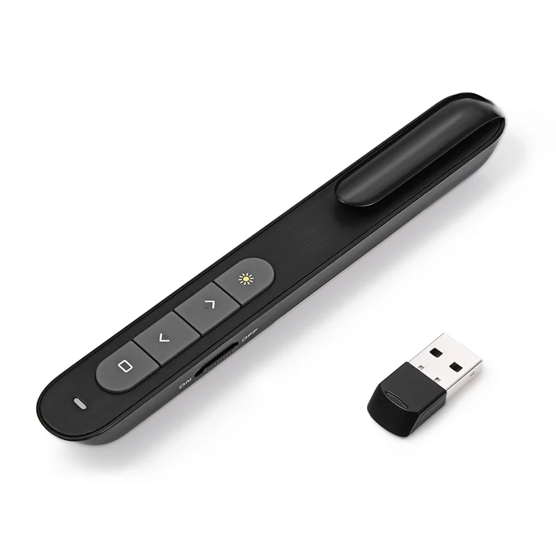 

Wireless Presenter RF 2.4GHz PowerPoint PPT Clicker Presentation Pointer Laser Pen USB Remote Control Pen For Cat'S Toy PP-927