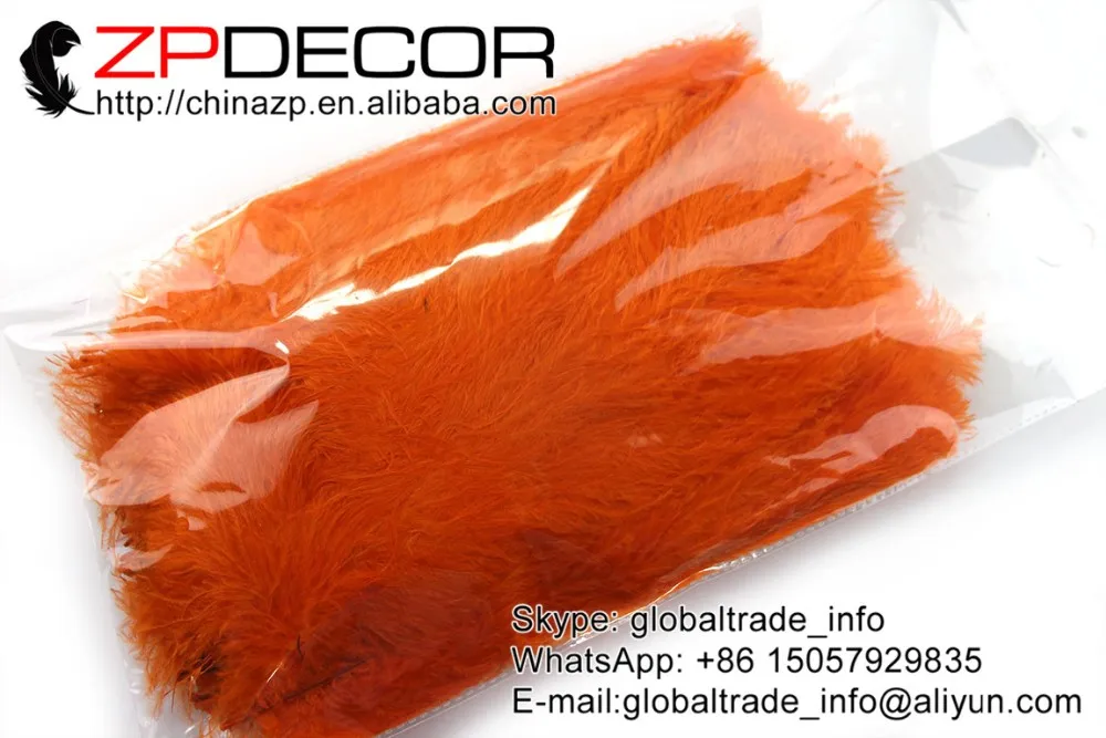 25-30cm orange dyed samll ostrich plume (9)