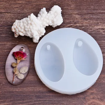 

Doreen Box Silicone Resin Mold Geometric Oval Drop White DIY Gifts Making Jewelry Findings 8.7cm(3 3/8") Dia.,1 Piece 2020 new