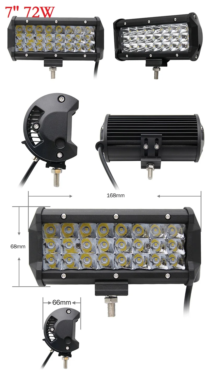 CO светильник 4 7 20 дюймов светодиодный светильник для внедорожников 36 Вт 72 Вт 252 Вт точечные светодиодные балки для внедорожников Лада УАЗ Форд БМВ трактор внедорожник ATV автомобильный Стайлинг