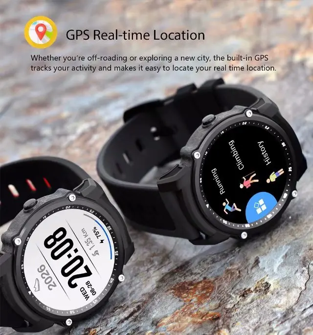 Gps Смарт-часы IP68 Водонепроницаемый Bluetooth 4,0 фитнес-трекер для измерения сердечного ритма многорежимный спортивный мониторинг умные часы