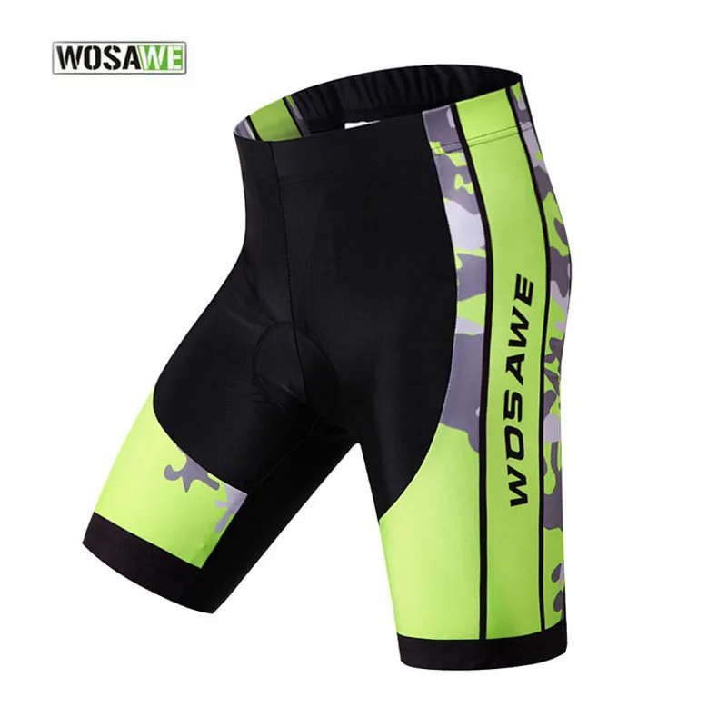WOSAWE Men'S Bicycle Cycling Mountain Bike Tight Shorts Summer MTB