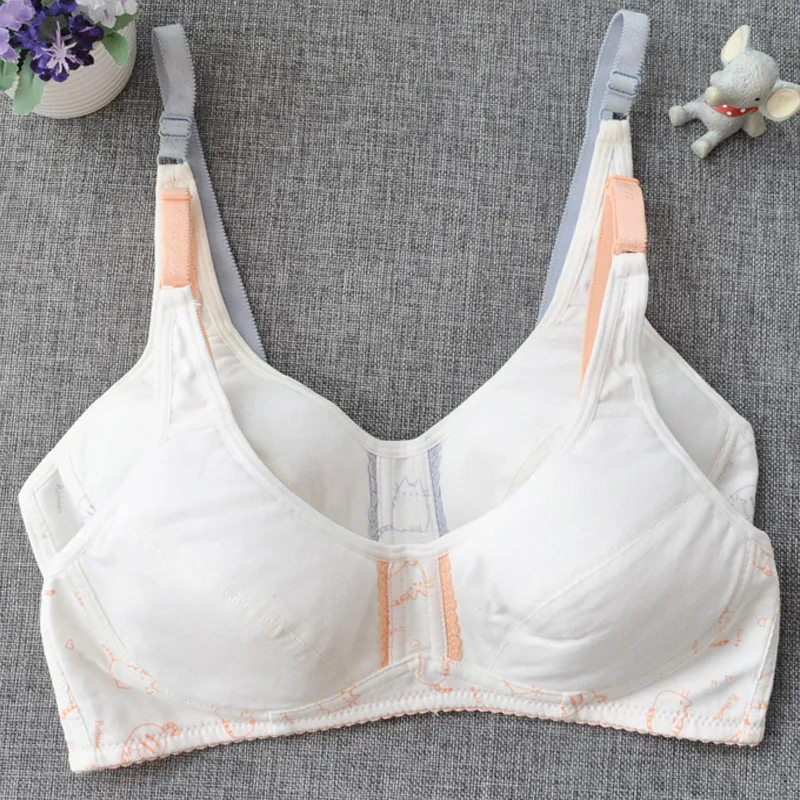 Soft Teenage Underwear Training Bras For Girls Sports Bar Wireless Free Child Bra For Kids 95% Cotton All Seasons Girls Bras