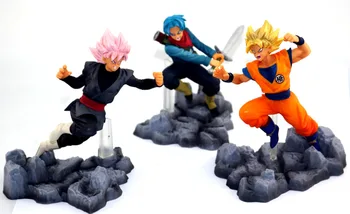 

Anime Figure 3PCS/SET Dragon Ball Super Soul X Soul Son Goku + Trunks + SaiYan Goku PVC Figures Collectible Model Toys Cartoon