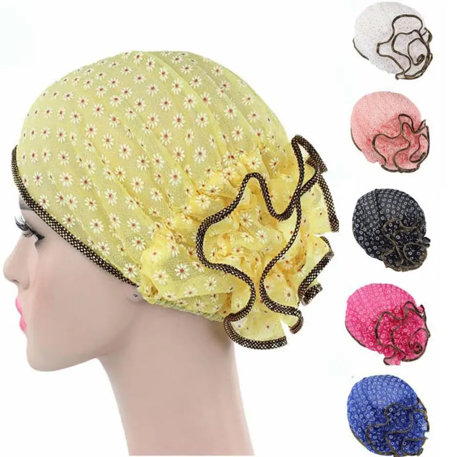 

JAYCOSIN hat female hair Women balaclava Flower Cancer Chemo Hat Beanie Scarf Turban Head Wrap Cap item MAY4