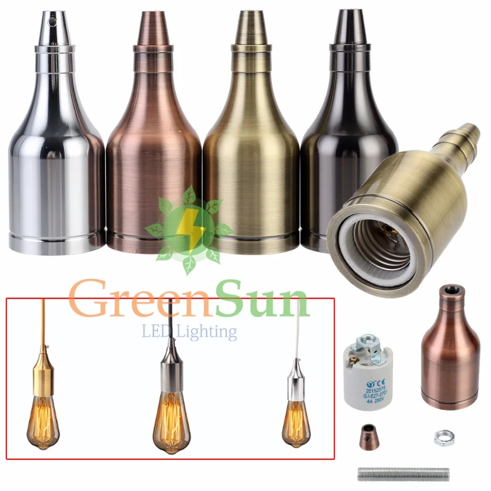 

Retro E27/E26 Ceiling Pendant Lamp Copper Holder Light Hanging Socket Fitting 110V-250V Lamp Bases Light Adaptor