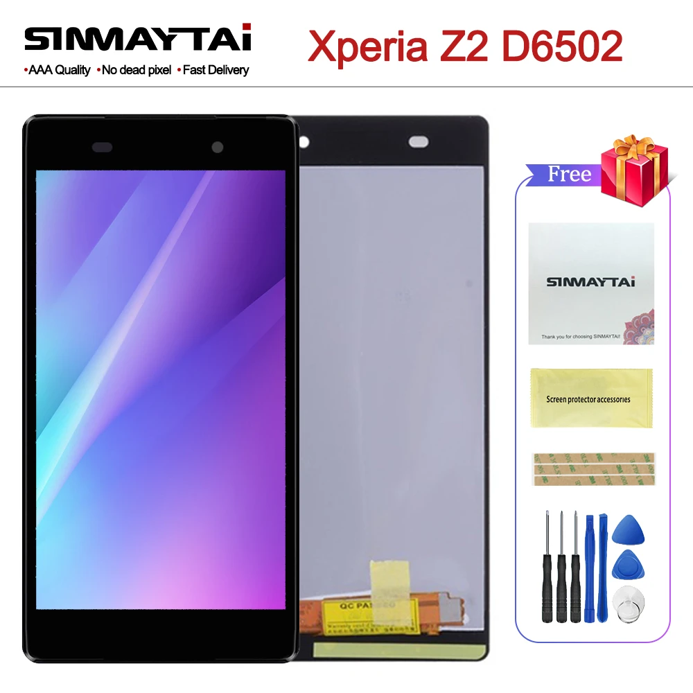 100% teste display lcd para sony xperia z2 d6502 d6503 d6543 l50w d6502d  tela de toque digitador assembléia com quadro frete grátis|LCDs de celular|  - AliExpress