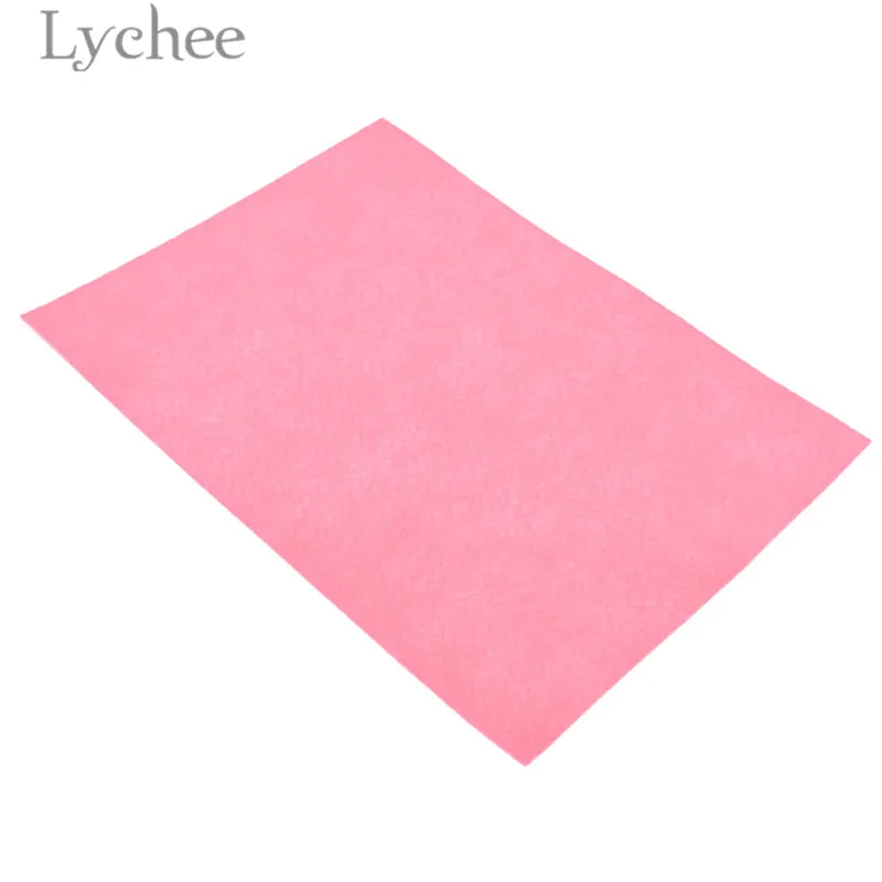 Lychee 1 шт. A4 1 мм самоклеющиеся фетровые ткани сплошной цвет фетр DIY швейный материал для одежда декоративная поделка - Цвет: 6