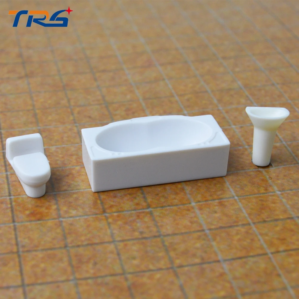 

Teraysun Scale model building materials Model Sanitary,Basin,Bathtub Sets 1:30 Miniature Bathroom Sanitary for sale