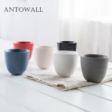 ANTOWALL, модная, европейская керамическая посуда, чашка ручной работы, одноцветная чашка для чая, воды, чайный набор, маленькая чашка, посуда для напитков, остров Ceylon