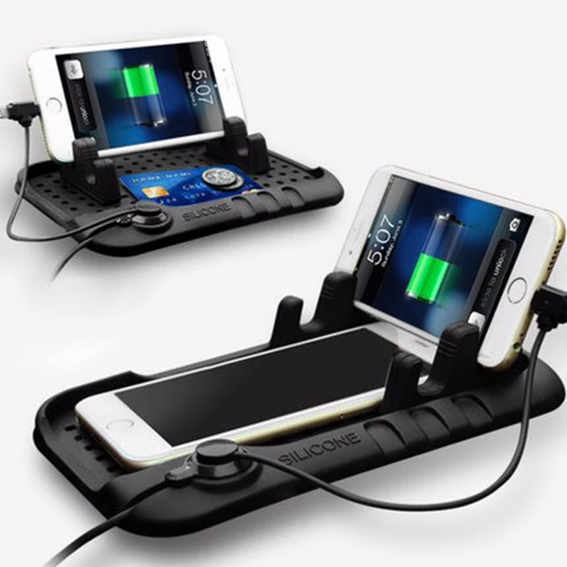 bilder für Universal-multifunktions-12v Magnetische Silcone Rutschfeste Matte Handy Kfz Halter Halterung Ladegerät Stand Lade Für Smart telefon bilder für Universal-multifunktions-12v Magnetische Silcone Rutschfeste Matte Handy Kfz Halter Halterung Ladegerät Stand Lade Für Smart telefon