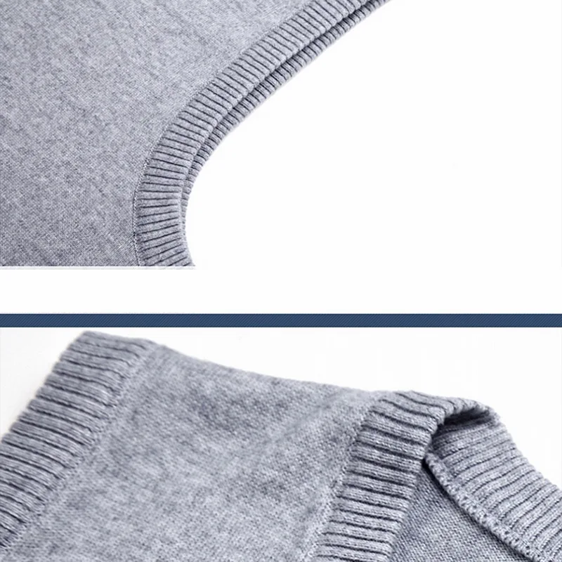 LASPERAL Новый 2019 вязаный пуловер Мужской v-образный вырез без рукавов формальный деловой Pull Homme Повседневный Однотонный свитер мужские тонкие