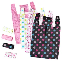 Милые складные многоразовые сумки для покупок в горошек с вишневым рисунком, складная сумка для продуктов, водонепроницаемый груз Экологичная сумка-шоппер, сумка