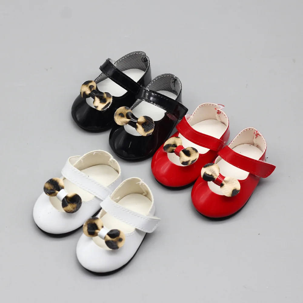 

Baby Doll shoes for 43cm New born baby Doll single Shoes fits For 18" girl Doll Fashion Leopard shoes Doll Accessories
