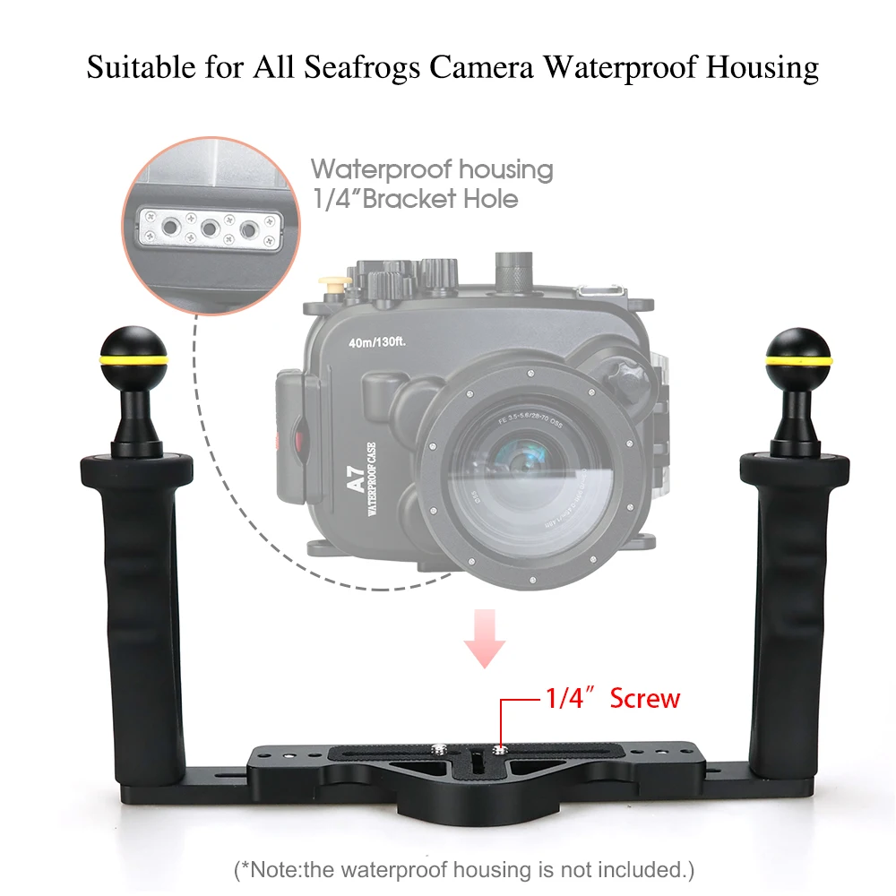  Seafrog Diving Camera housing Handle Tray Grip Bracket shutter trigger for gopro Phone TG5 Sony Can