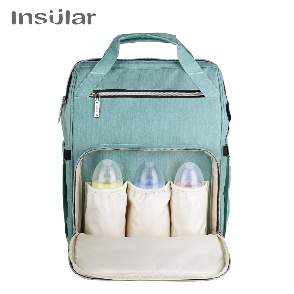Insular бренд Мумия Материнство Многофункциональный рюкзак из узорчатой ткани детские подгузники рюкзак коляска сумка дизайнерская сумка для кормления