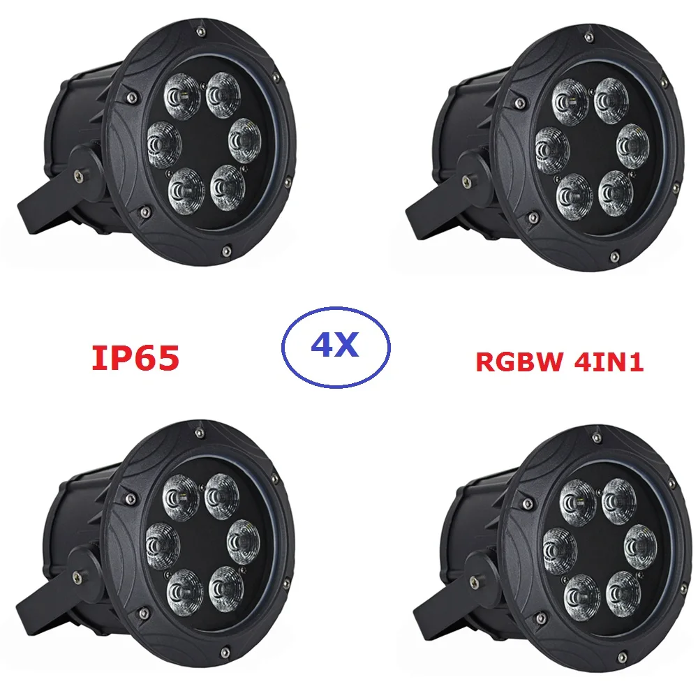 4 Pack Free Shipping 6X10W Waterproof LED Par Lights RGBW 4IN1 LED Par Cans DMX512 Control Professional Stage DJ Equipments 4 Pack Free Shipping 6X10W Waterproof LED Par Lights RGBW 4IN1 LED Par Cans DMX512 Control Professional Stage DJ Equipments