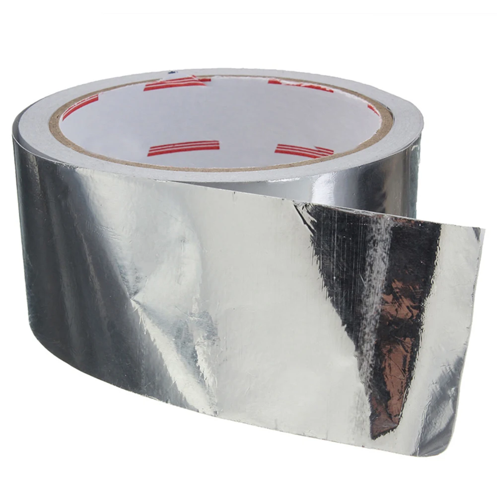 1 шт. клейкая лента из алюминиевой фольги термостойкая клейкая лента для ремонта клейких лент с высокой термостойкостью 5 см x 17 м