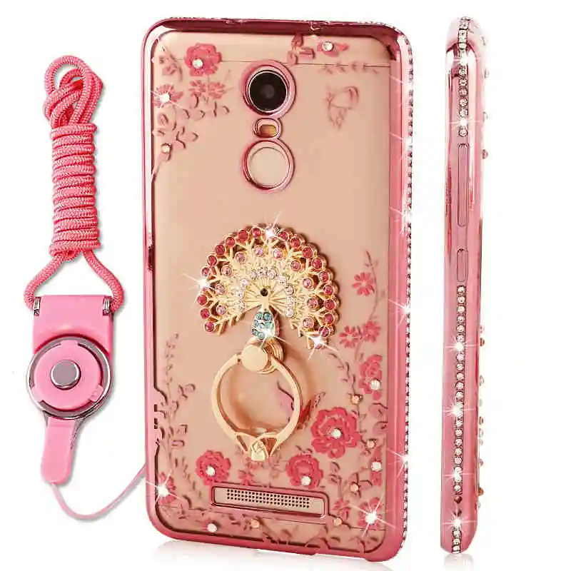 Xiaomi Redmi Note 3 Pro Чехол Rhinestone Стенд держатель чехол для Силиконовая задняя крышка