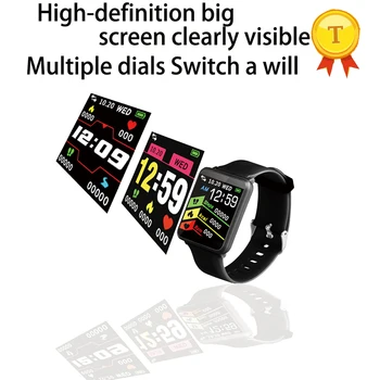 

hd big clearly visible screen Smart Bracelet Heart Rate Blood Pressure spo2 Fitness Tracker Bluetooth Smart Band Wrist band