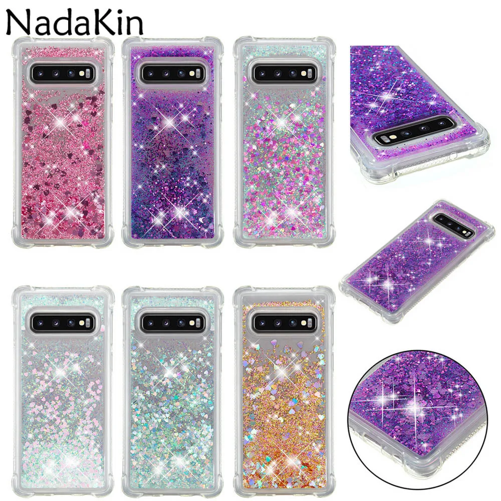 Bling Luxury Liquid Quicksand Case For Samsung Galaxy S10e S10 J6 J4 Plus J3 J7 2018 Note 9 Glitter Cover Shell TPU Bumper |