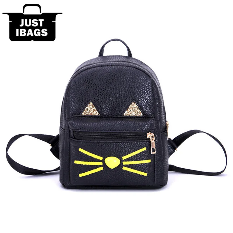 www.ermes-unice.fr : Buy Cute printing cat women mini backpack for teenager girls pu leather Sequins ...