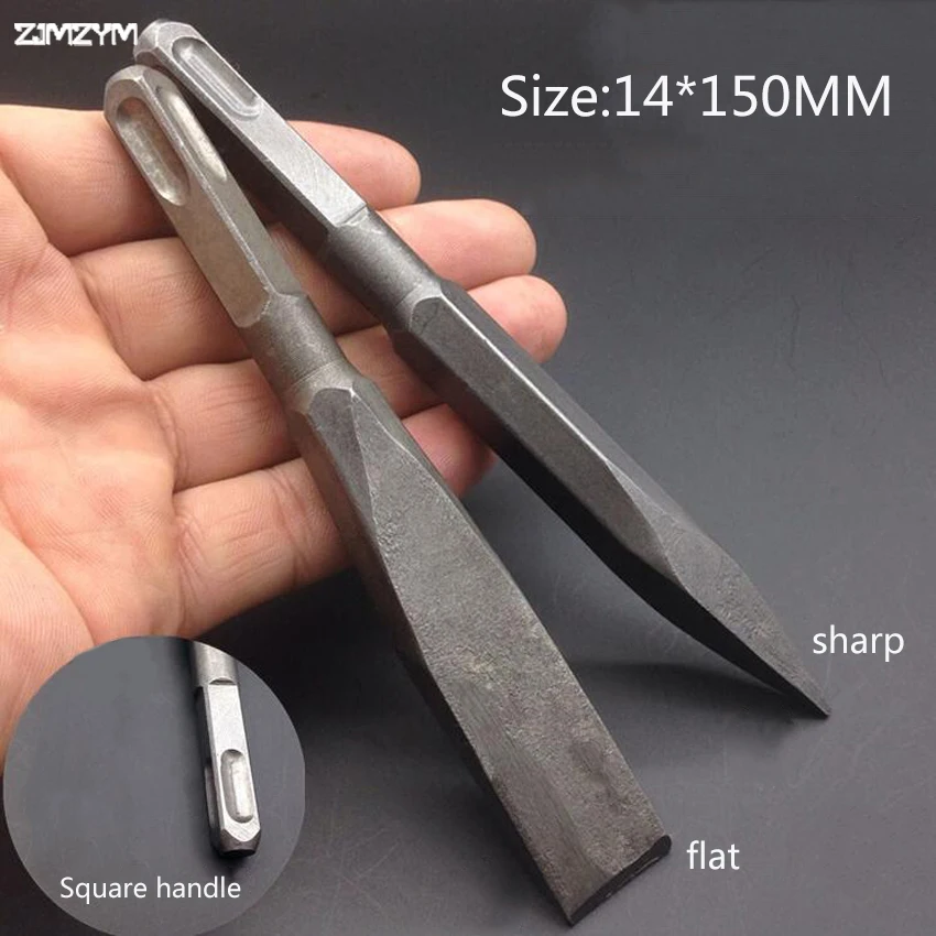 

140MM length square mini electric Hammer chisel spade drill and sharp drill bit for concrete/brick/wall/tile slotting drilling