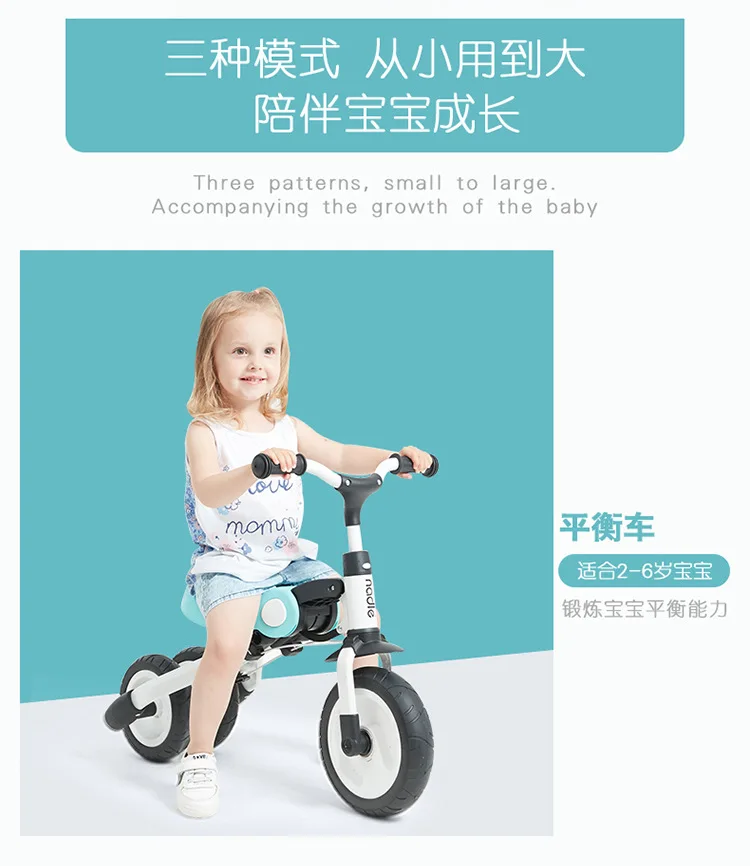 Cheap New Balance Car Tricycle 3 In 1 Riding And Sliding TF1 Deformable Dual Mode Bike Kids Indoor Outdoor Tricycles SA-08 1