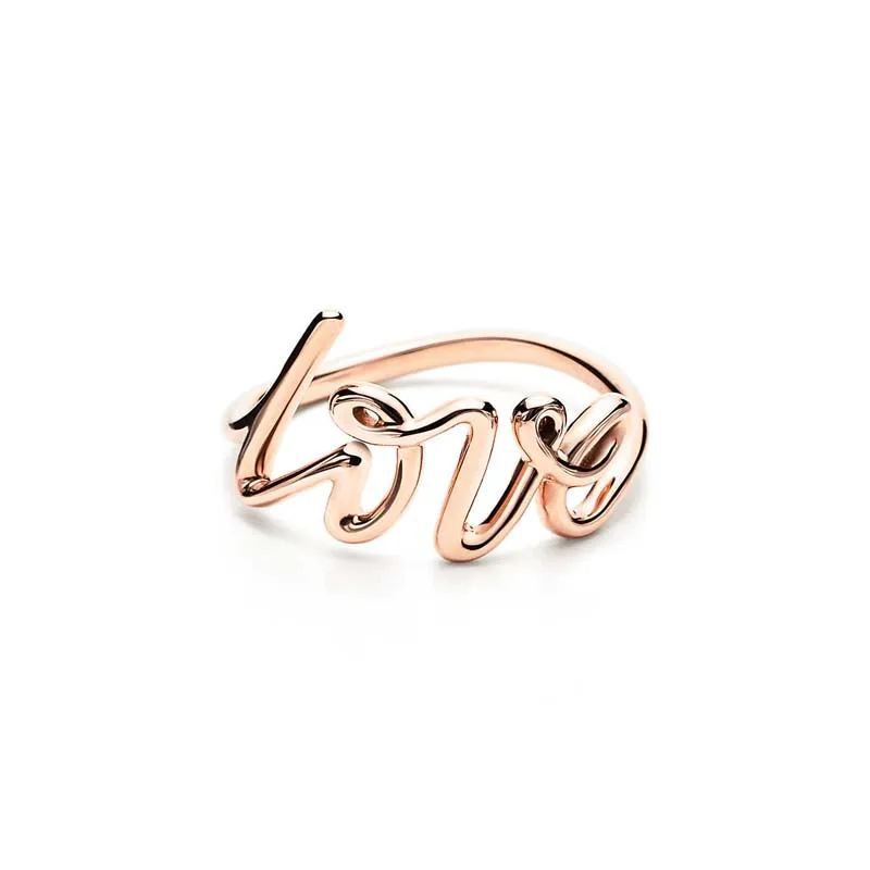

SHINETUNG 1:1 S925 Sterling Silver Ring Rose Gold Color Love Ring Women Trendy High-End Jewelry Free Shipping