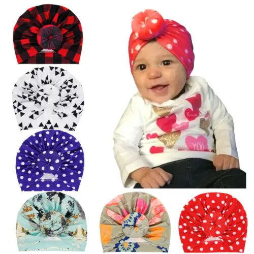 

Baby Girls Turban Knot Head Wrap Cute Kid Rabbit Bunny Hat Ear Cotton Velvet Cap